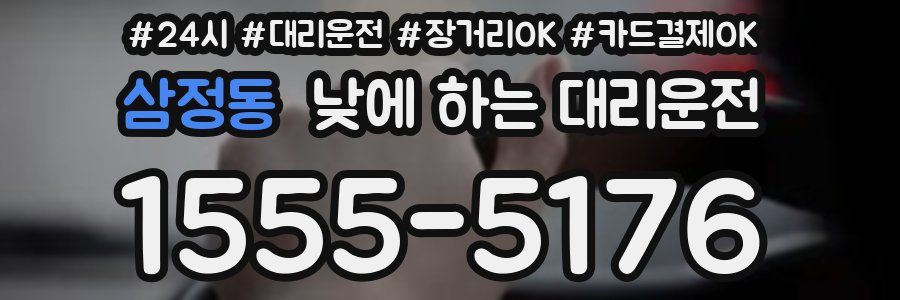 삼정동 낮에 하는 대리운전