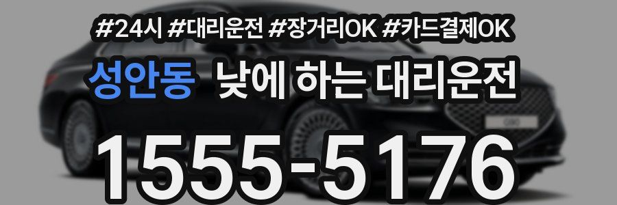 성안동 낮에 하는 대리운전