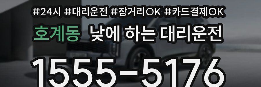 호계동 낮에 하는 대리운전