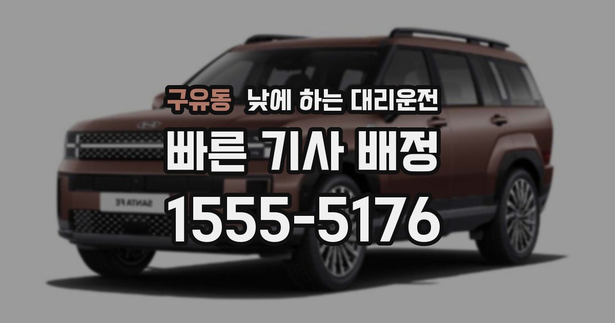 구유동 낮에 하는 대리운전