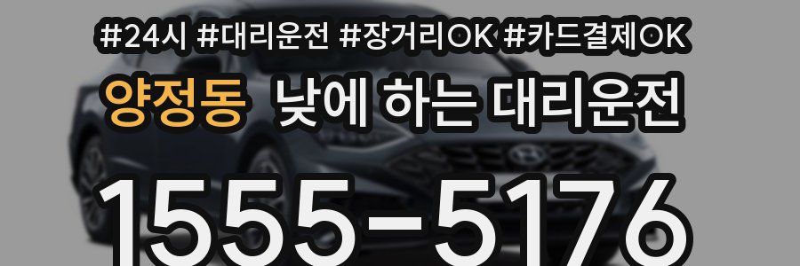 양정동 낮에 하는 대리운전