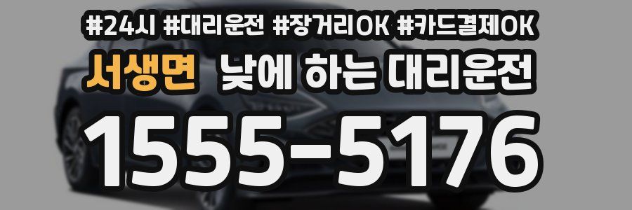 서생면 낮에 하는 대리운전