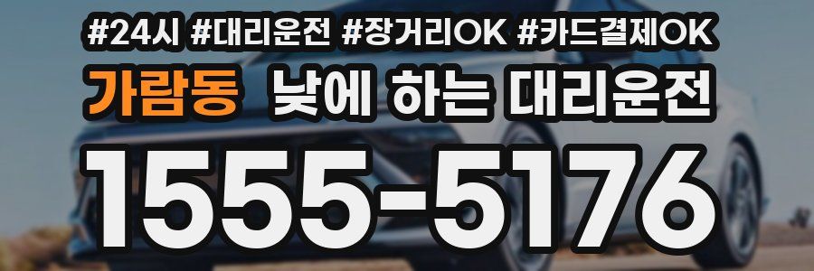 가람동 낮에 하는 대리운전