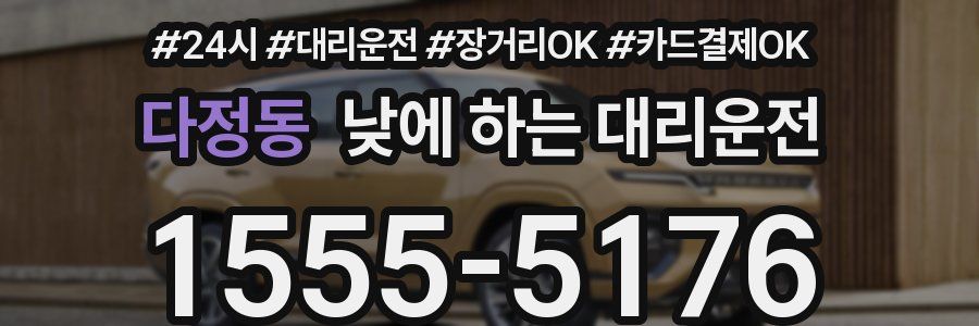 다정동 낮에 하는 대리운전
