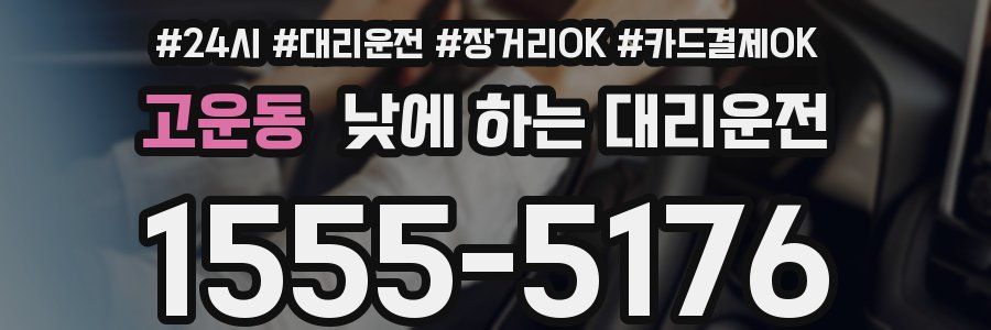 고운동 낮에 하는 대리운전