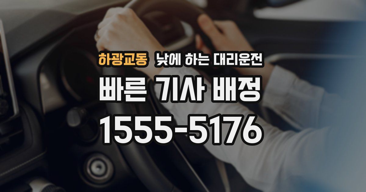 하광교동 낮에 하는 대리운전