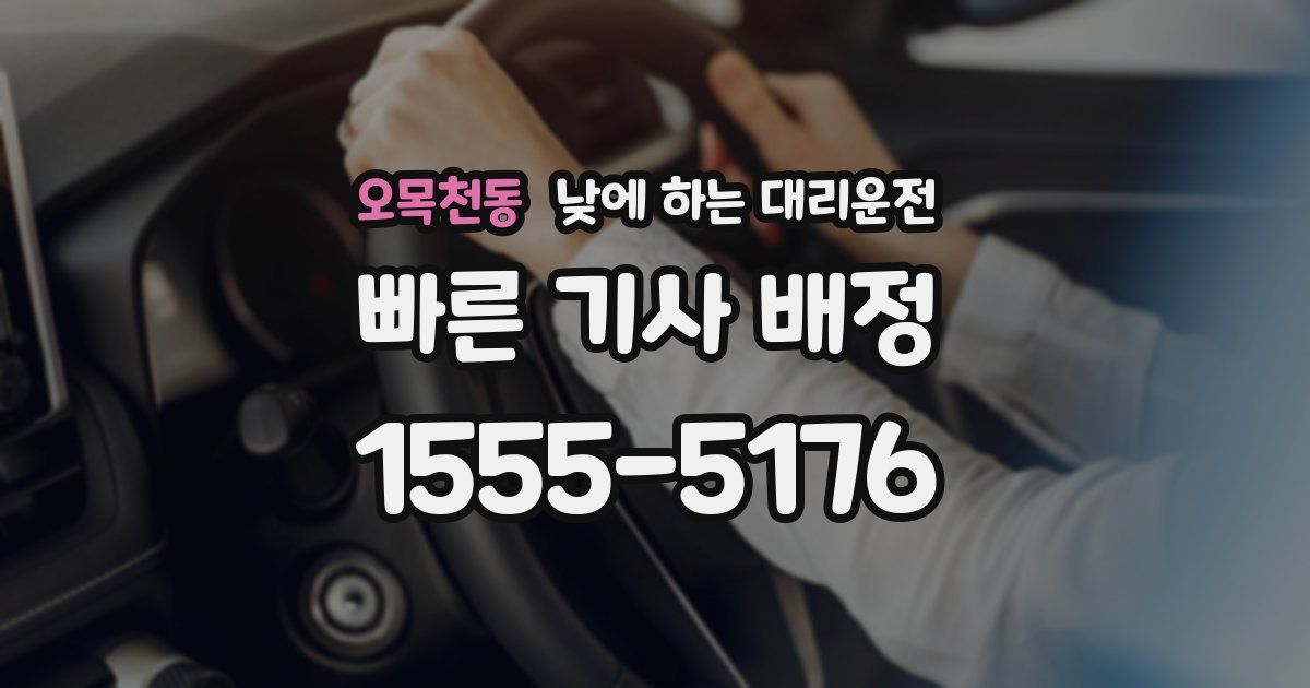 오목천동 낮에 하는 대리운전