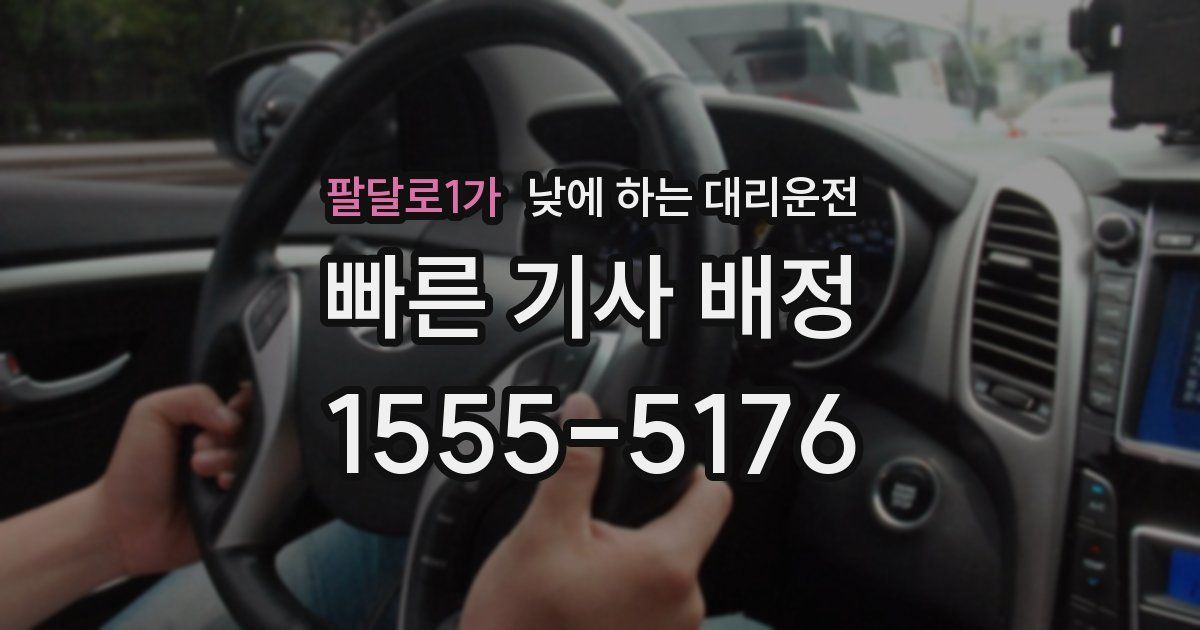 팔달로1가 낮에 하는 대리운전