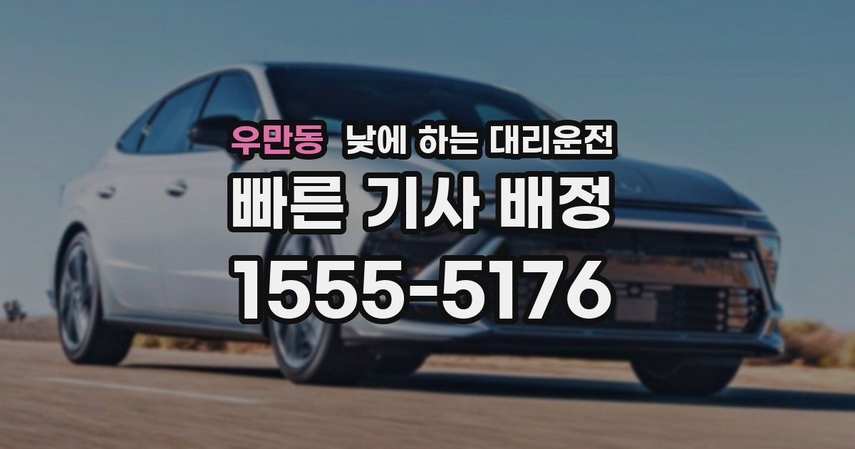 우만동 낮에 하는 대리운전