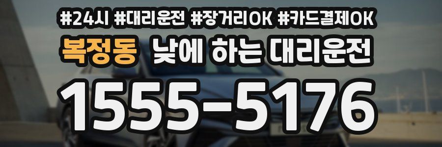 복정동 낮에 하는 대리운전