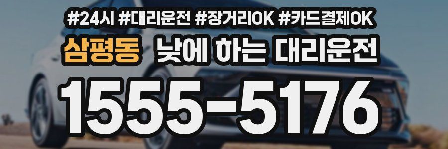 삼평동 낮에 하는 대리운전