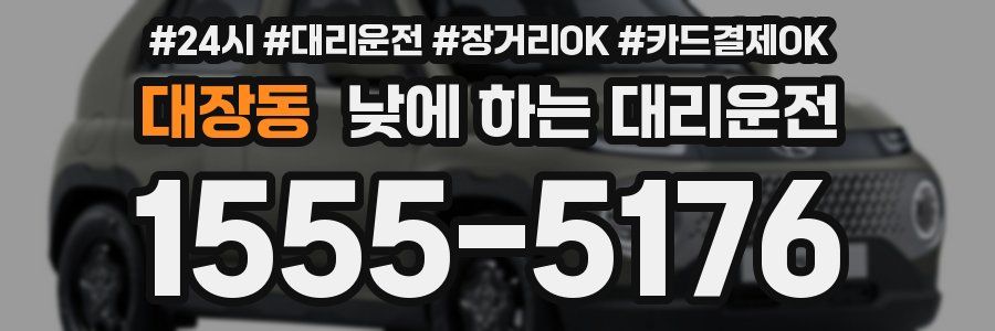 대장동 낮에 하는 대리운전