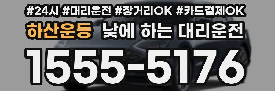 하산운동 낮에 하는 대리운전