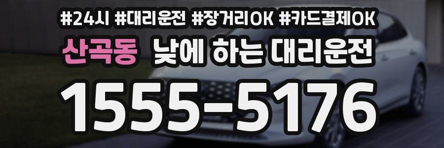 산곡동 낮에 하는 대리운전