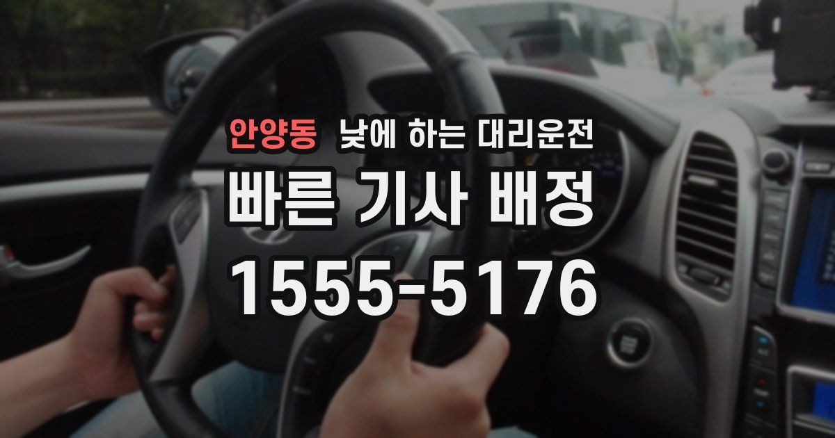 안양동 낮에 하는 대리운전