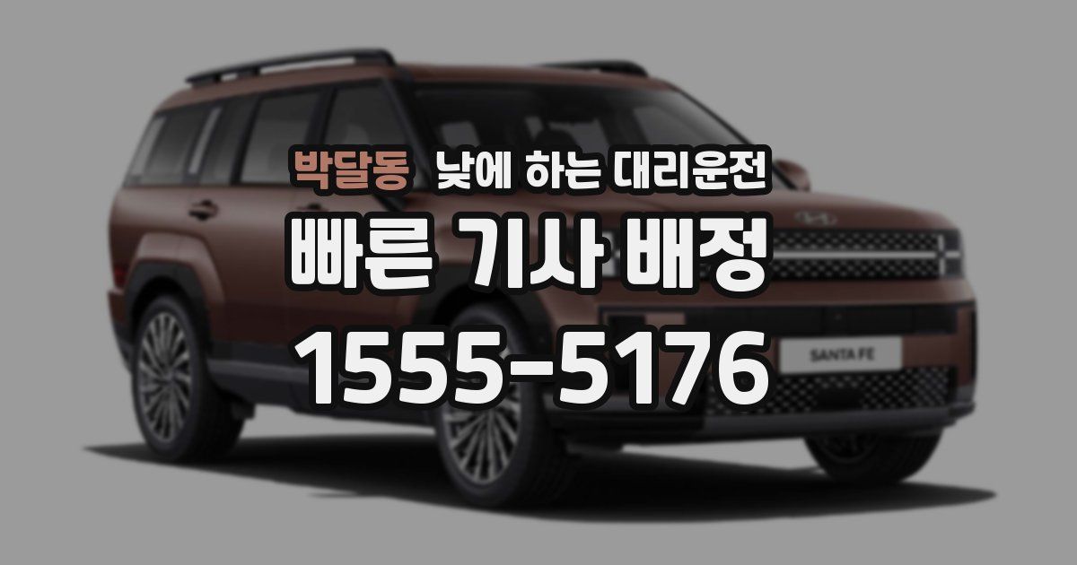 박달동 낮에 하는 대리운전