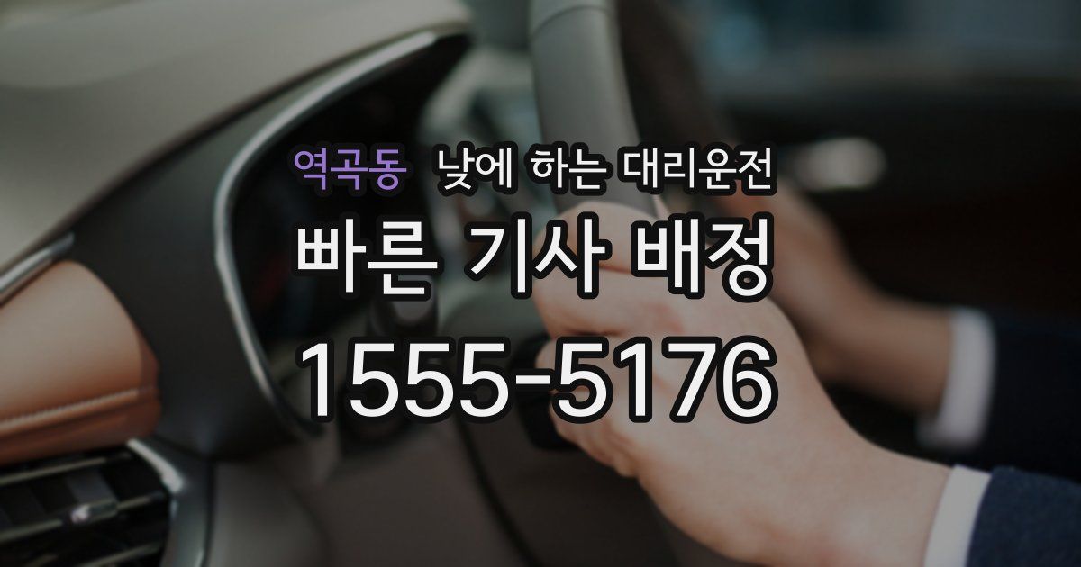 역곡동 낮에 하는 대리운전