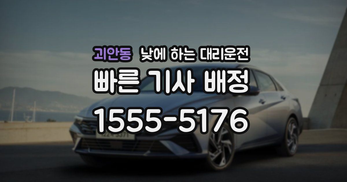 괴안동 낮에 하는 대리운전