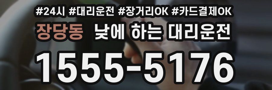 장당동 낮에 하는 대리운전