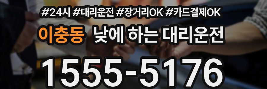 이충동 낮에 하는 대리운전