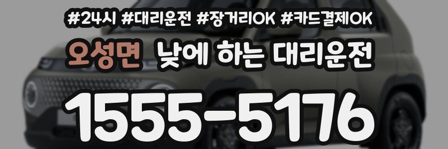 오성면 낮에 하는 대리운전