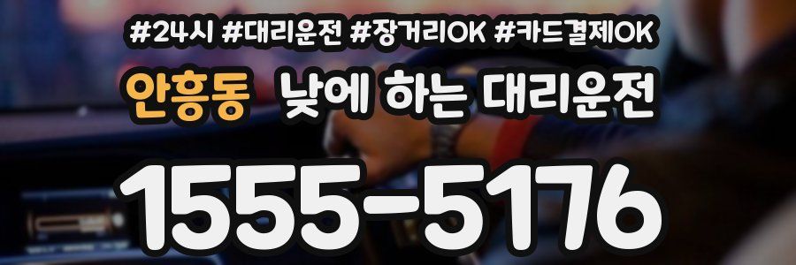 안흥동 낮에 하는 대리운전