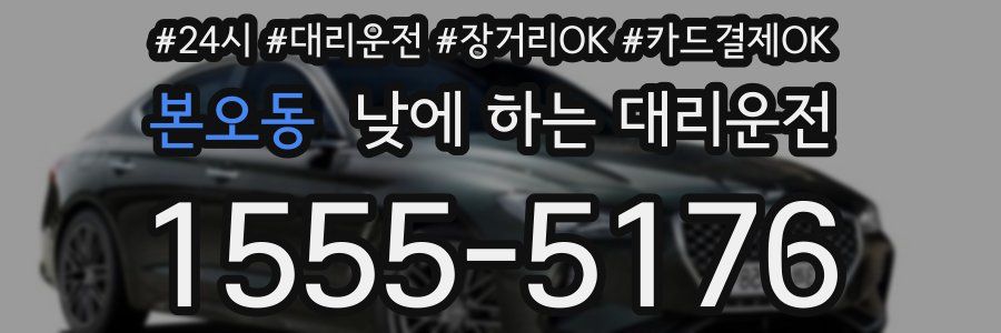 본오동 낮에 하는 대리운전