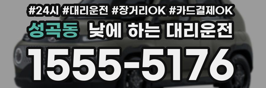 성곡동 낮에 하는 대리운전