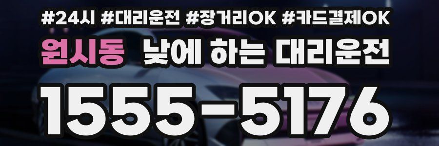 원시동 낮에 하는 대리운전
