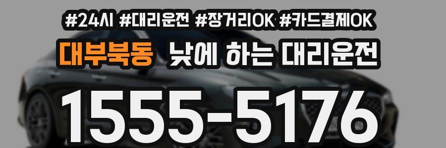 대부북동 낮에 하는 대리운전