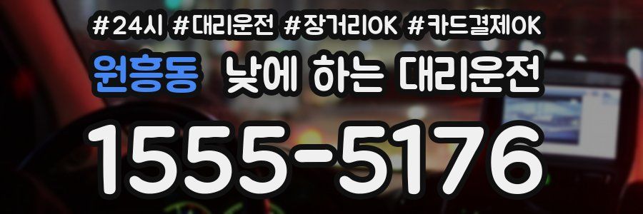 원흥동 낮에 하는 대리운전