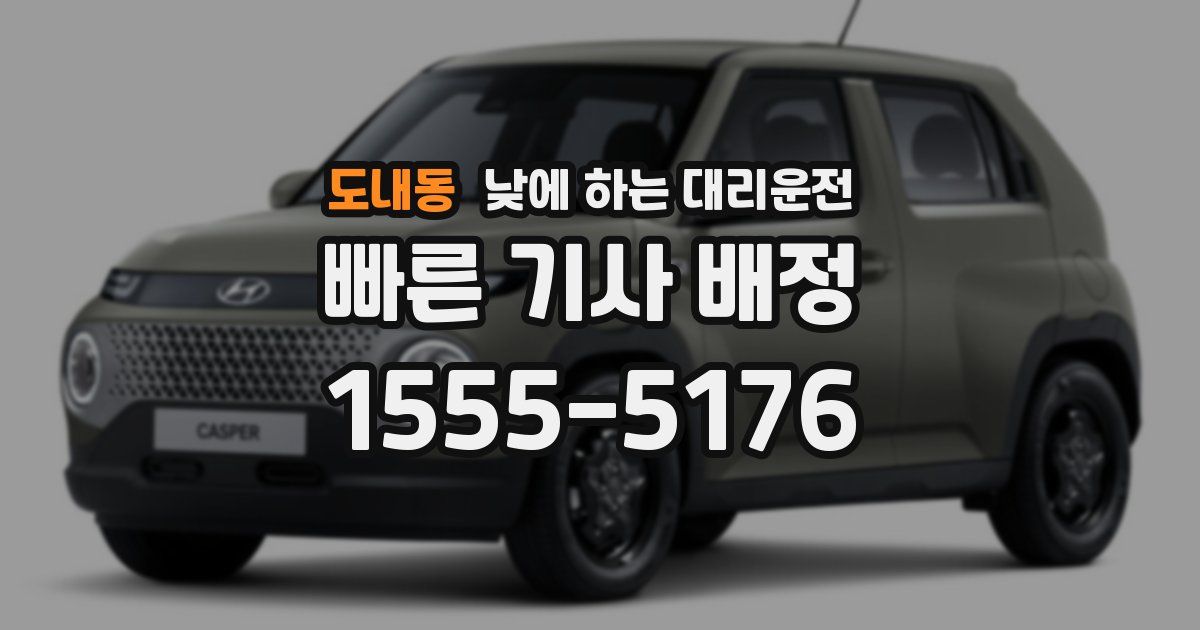 도내동 낮에 하는 대리운전