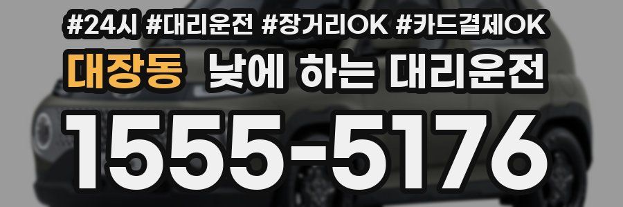 대장동 낮에 하는 대리운전