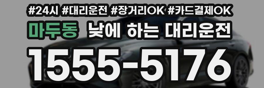 마두동 낮에 하는 대리운전