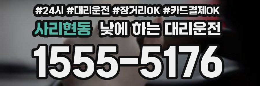 사리현동 낮에 하는 대리운전