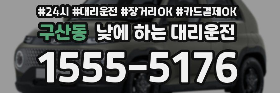 구산동 낮에 하는 대리운전