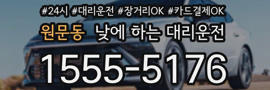 원문동 낮에 하는 대리운전