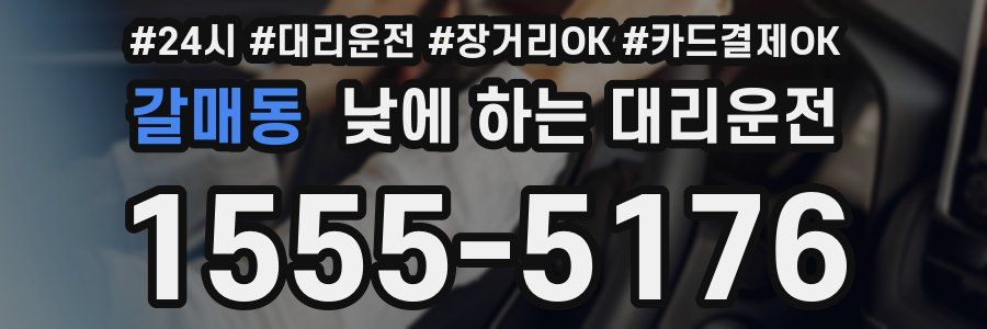 갈매동 낮에 하는 대리운전