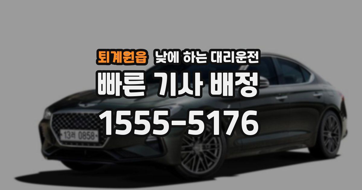 퇴계원읍 낮에 하는 대리운전