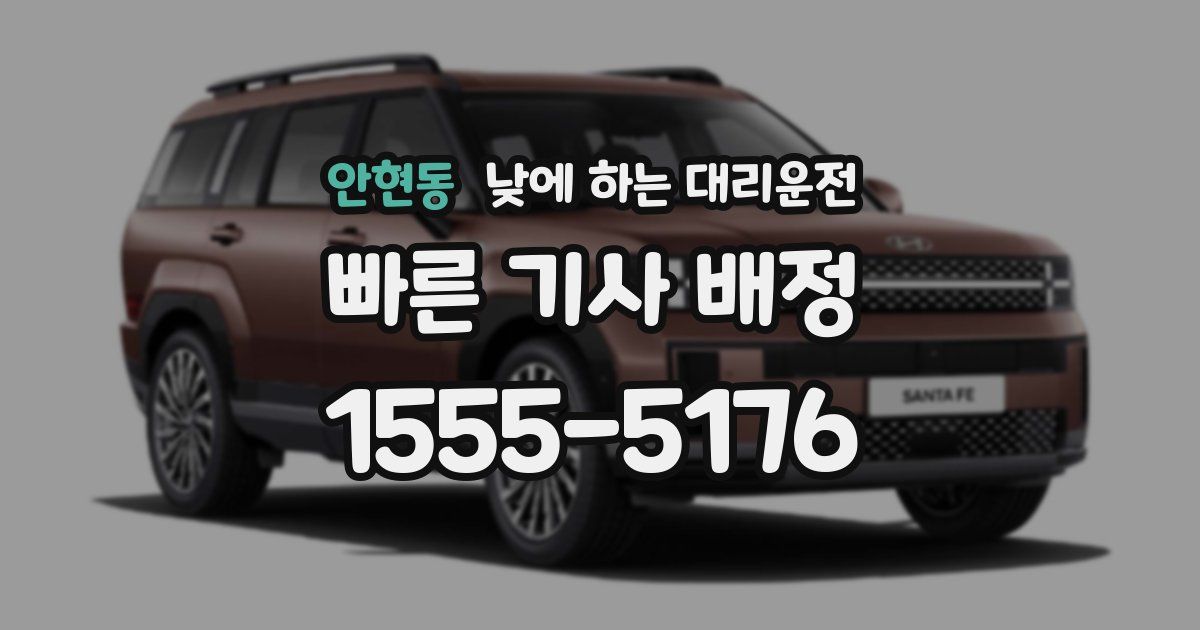 안현동 낮에 하는 대리운전