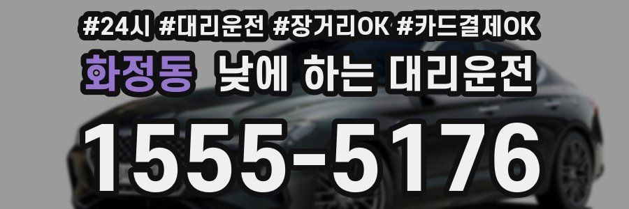 화정동 낮에 하는 대리운전