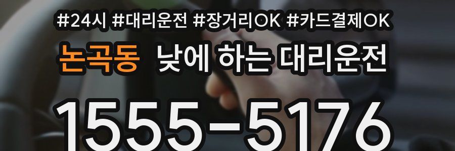 논곡동 낮에 하는 대리운전