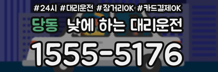 당동 낮에 하는 대리운전