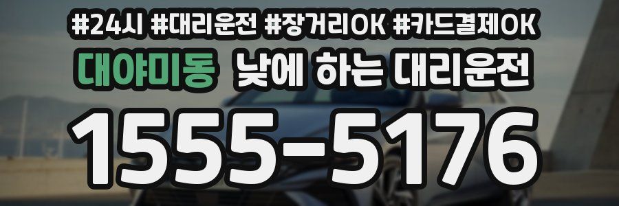 대야미동 낮에 하는 대리운전