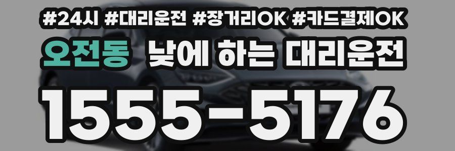 오전동 낮에 하는 대리운전