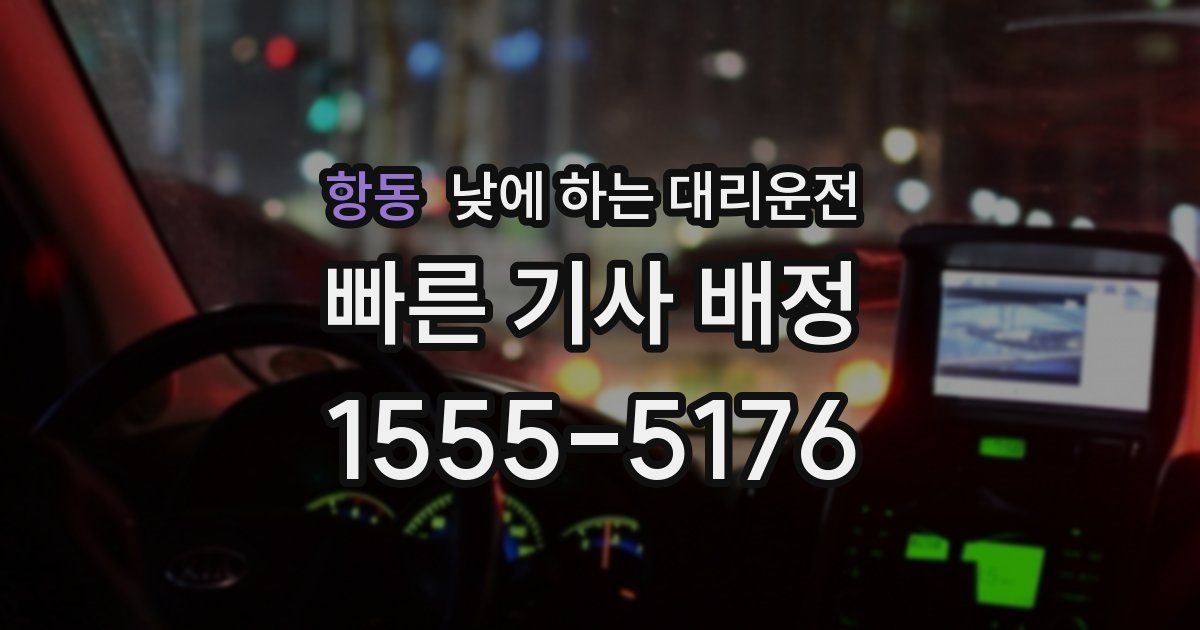 항동 낮에 하는 대리운전