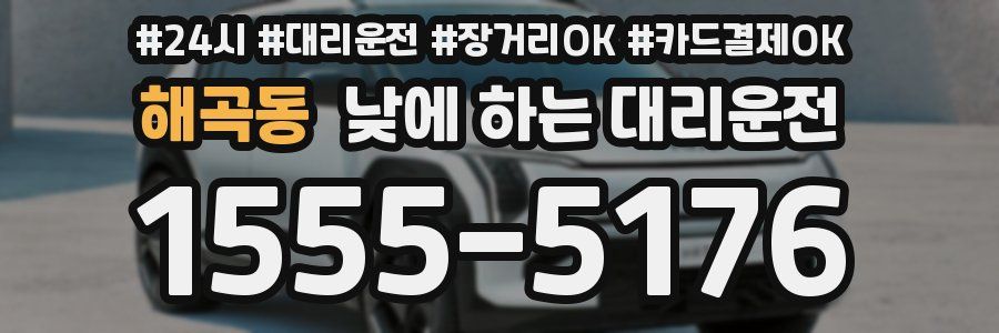 해곡동 낮에 하는 대리운전