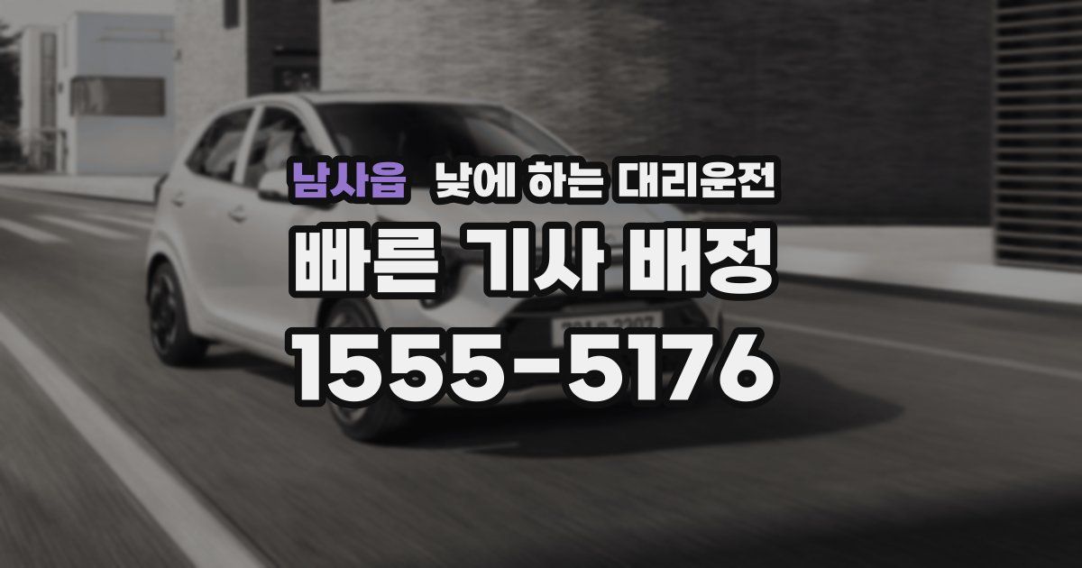 남사읍 낮에 하는 대리운전