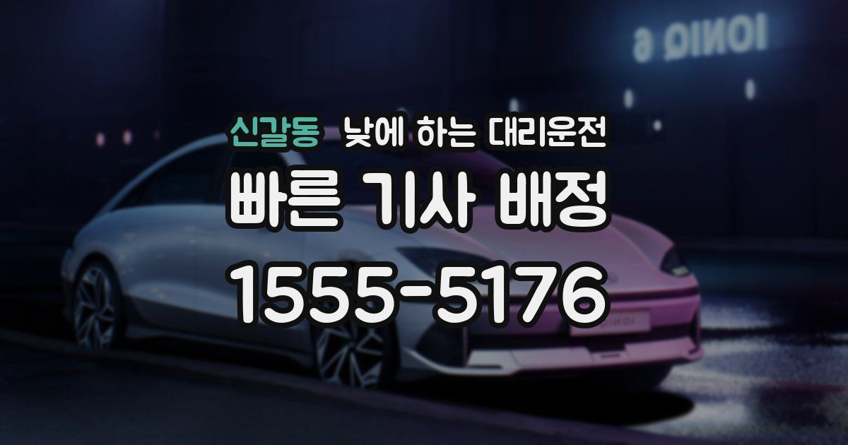 신갈동 낮에 하는 대리운전