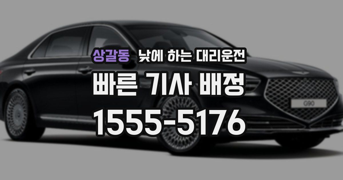 상갈동 낮에 하는 대리운전